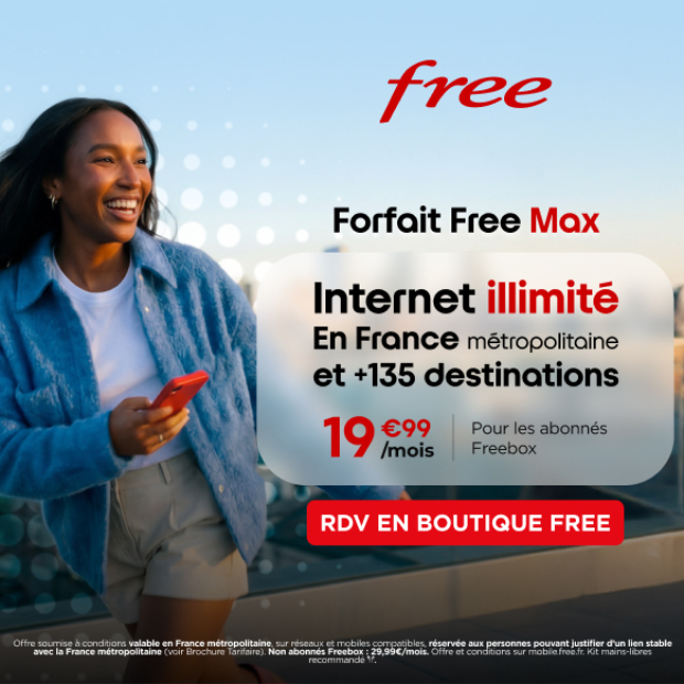 Forfait Free Max à 19,99€*/mois